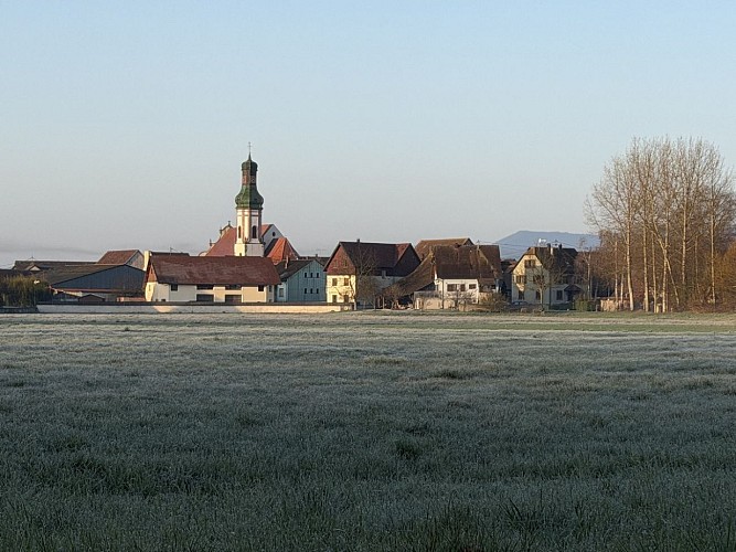 Ebersheim vu depuis les prairies