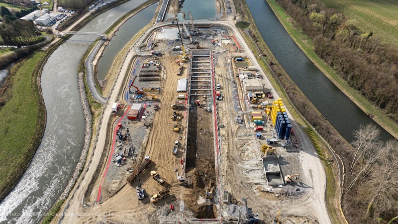 Chantier écluse Montmacq