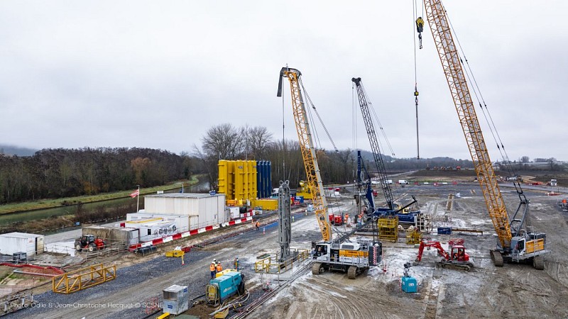 Chantier écluse Montmacq