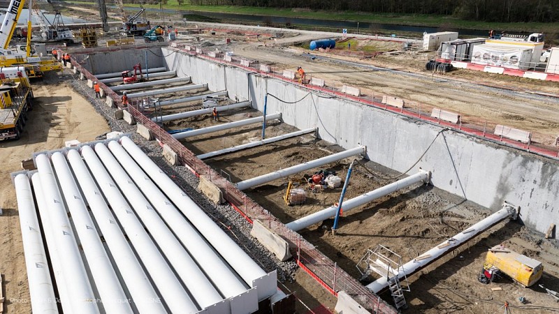 Chantier écluse Montmacq