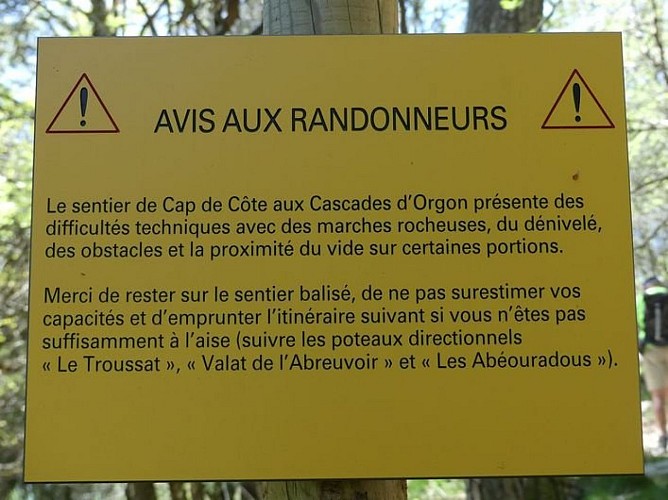 panneau d'avertissement