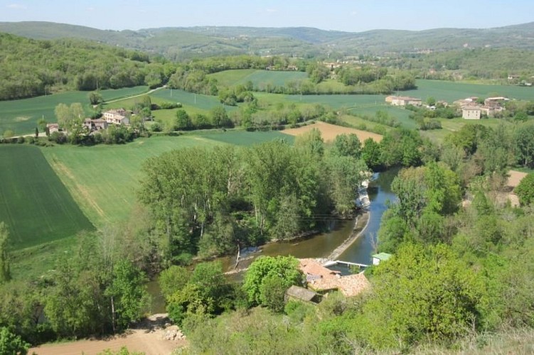 Vue sur les rives de l'Aveyron
