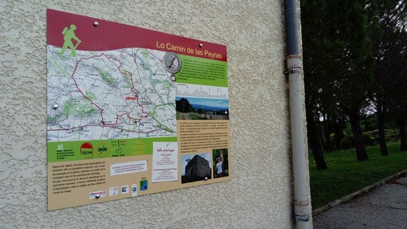 Panneau au départ