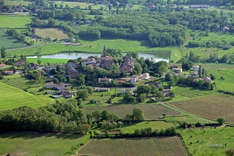 Vue aérienne de Técou