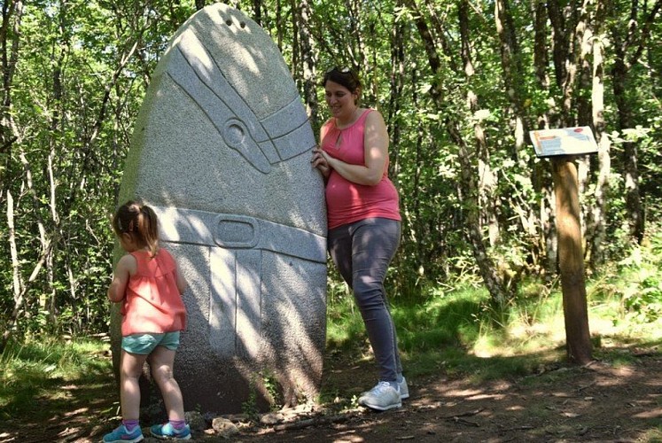 Une statue menhir sur le sentier des immortels Sidobre