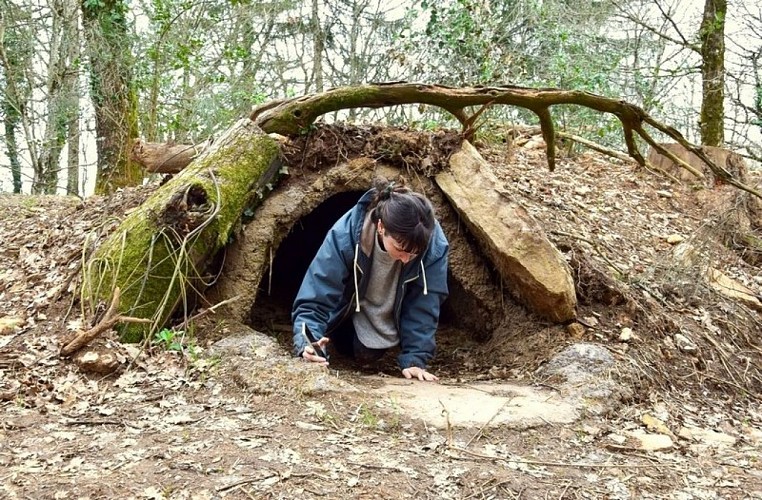 Terrier du Blaireau sur le sentier des trésors de la Nature