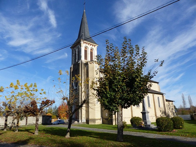Hours plaine de l'Ourrou en VTT église