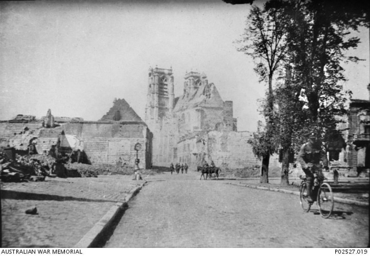 Ruines de la ville de Corbie. 1918.
