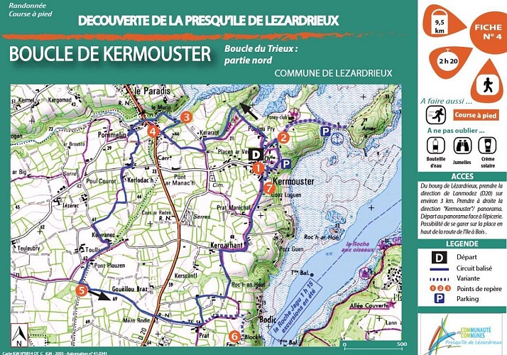 Le topo-guide et le plan sur le site Web