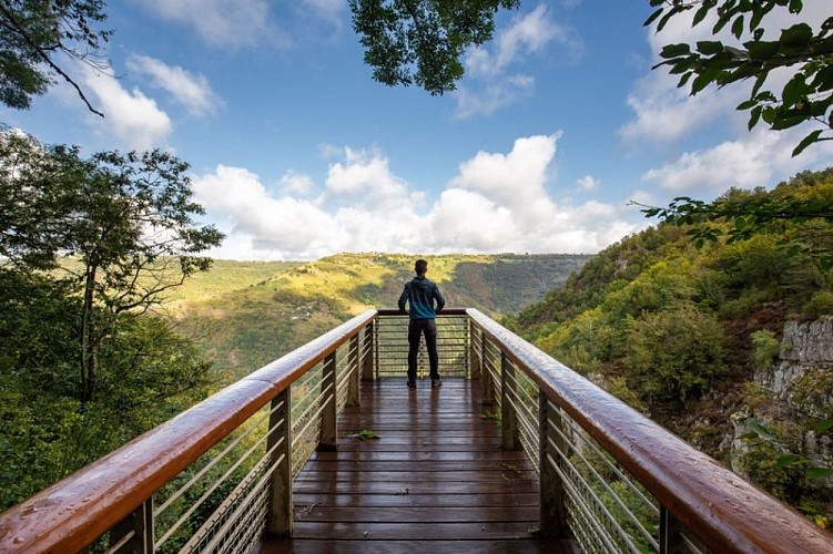 Plateforme au dessus de la cascade