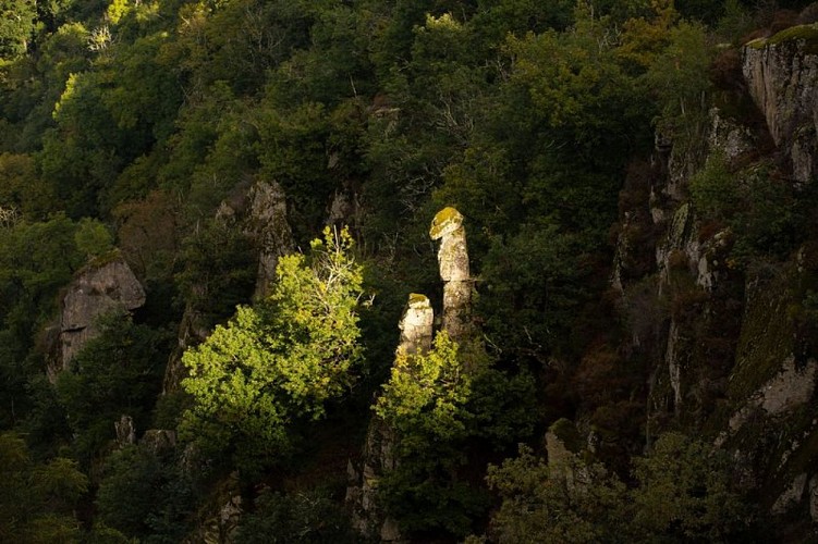 Le rocher tête de chien qui a donné son nom à la cascade