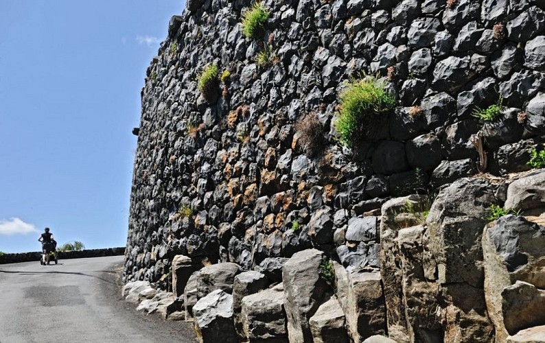 Les orgues basaltiques érigés en mur