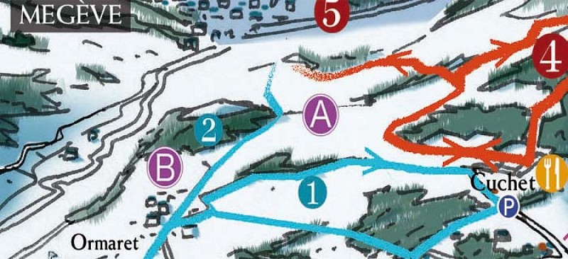 Snowshoeing itinerary : Megève