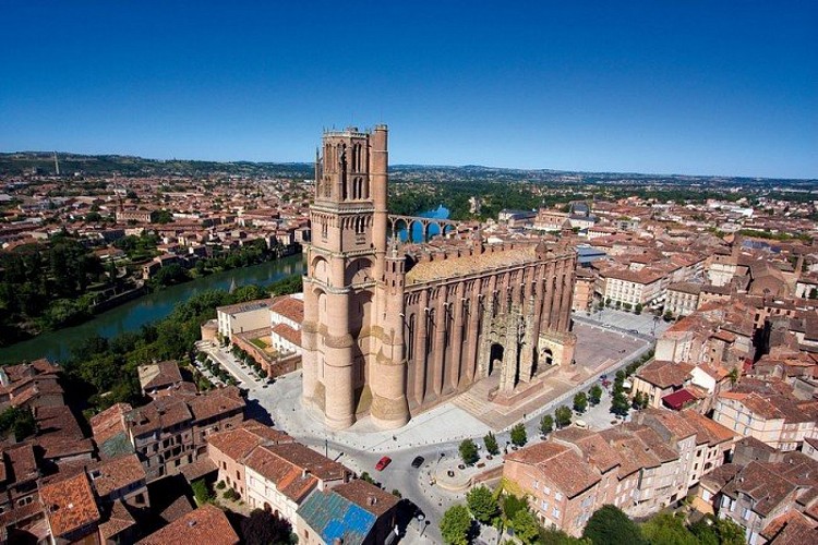 Vue aérienne Cite épiscopale Albi