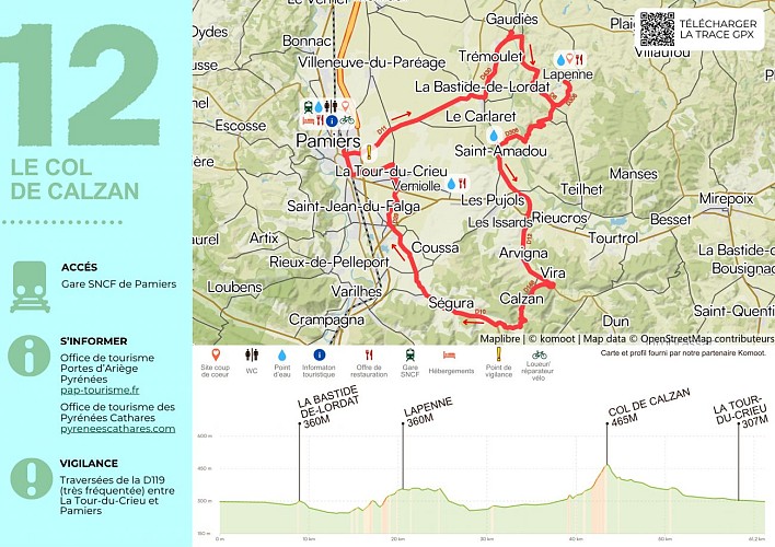 Le col de Calzan - boucle vélo n°12_Pamiers