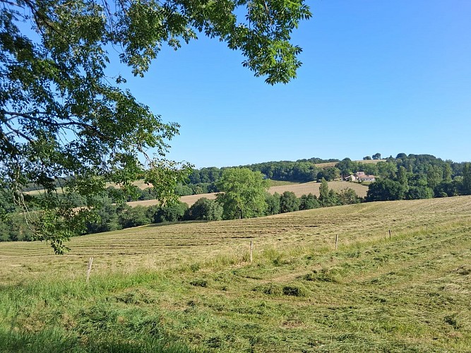 Paysage de campagne autour de L'Hôpital-d'Orion