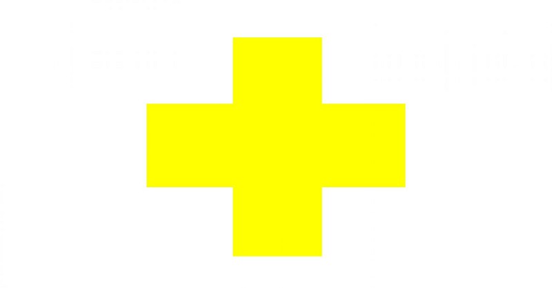 Balise croix jaune