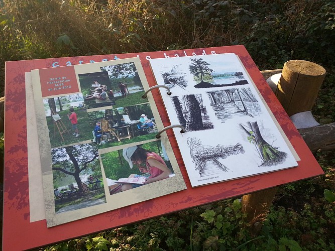 Easy-going walk: Lakeside path and Randocroquis art path on the banks of the Coisétan