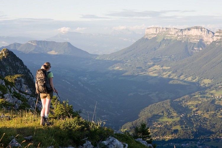 Vue sur le Mont Granier depuis le Grand Som