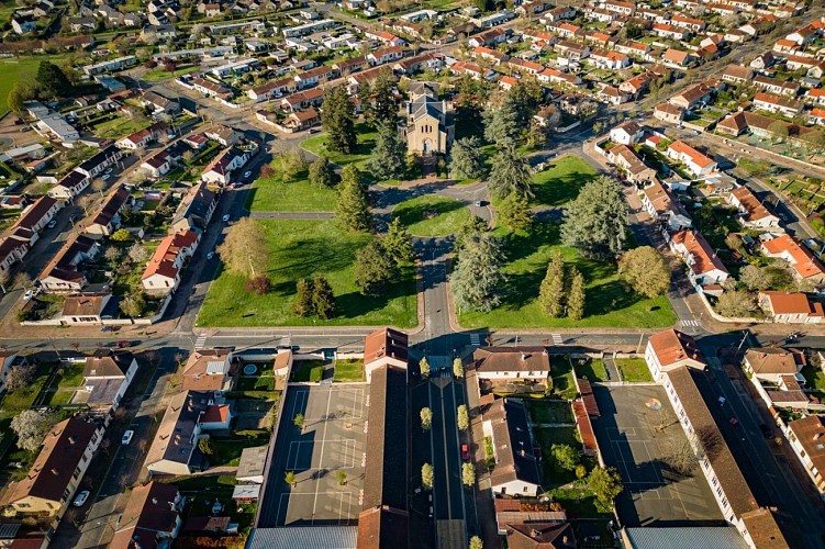 Vue aérienne de la Cité Jardin