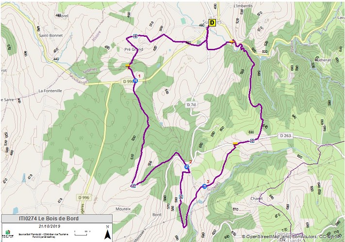 Carte Le bois de Bord