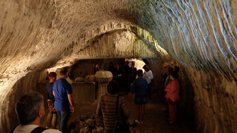la grotte pétrifiante à Trôo