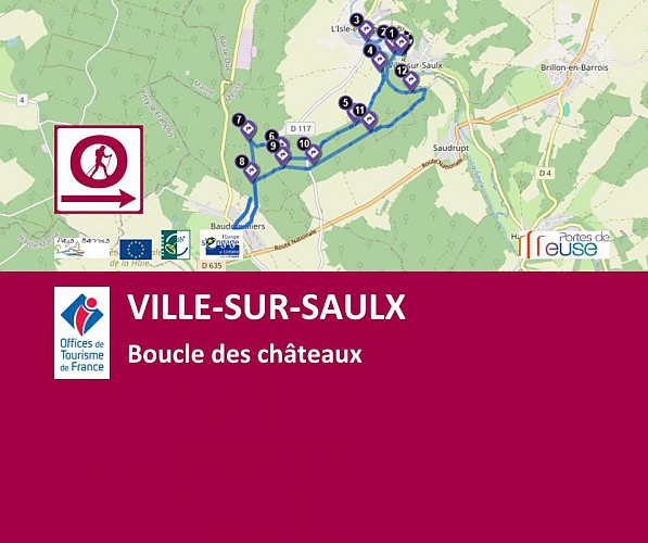 Ville-sur-Saulx - Boucle des Châteaux (court, itinéraire bis)