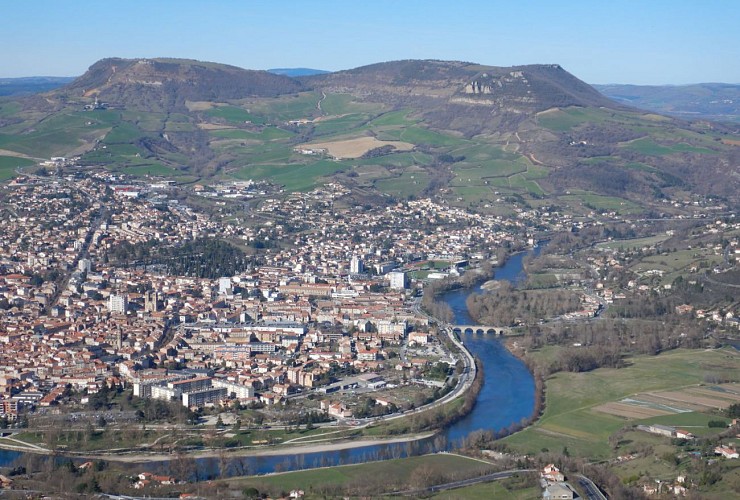 Millau vu du rebord du Larzac