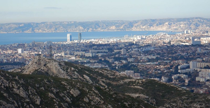 Marseille vue du col Galvaudan