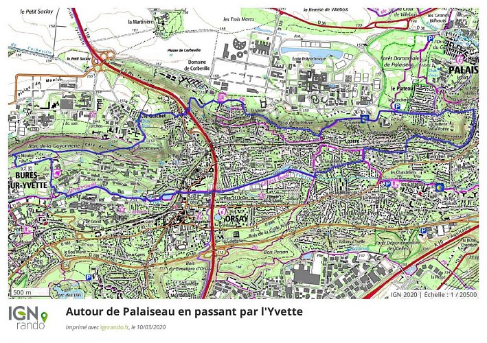 91 - AUTOUR DE PALAISEAU EN PASSANT PAR L'YVETTE