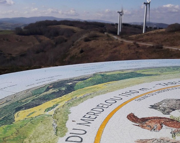 Table Orientatin au Sommet du Merdelou-1110m