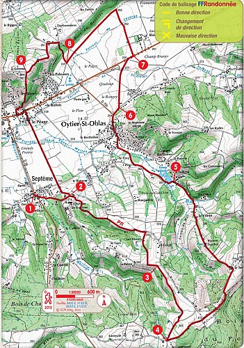 Wanderung: von Septeme bis Oytier