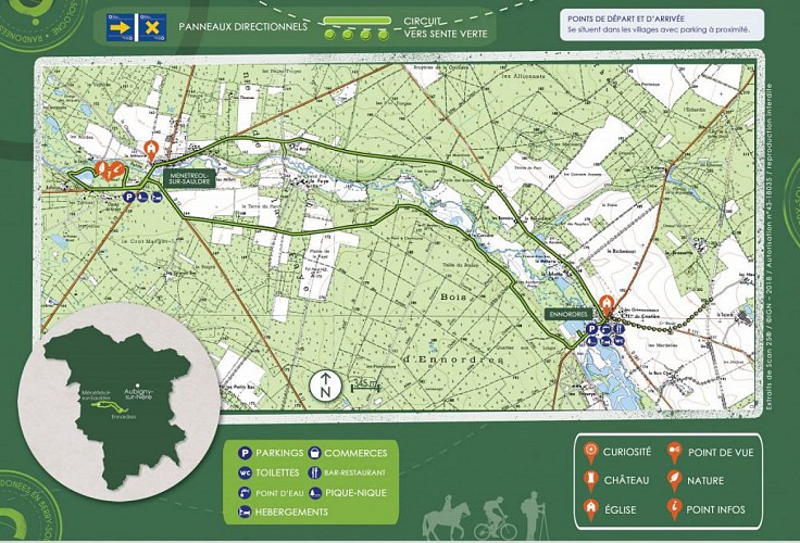 Ennordres/Ménétréol-sur-Sauldre - Entre Petite Sauldre et Méridienne Verte - Circuit 7