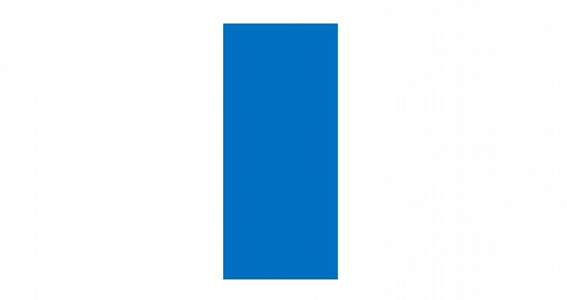 Balise rectangle vertical bleu