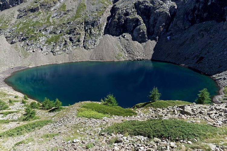 The Puy Vachier Lake from the mid-station of the Téléphérique de La Grave