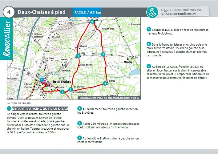 Pas à pas 2024 Deux chaises à pied