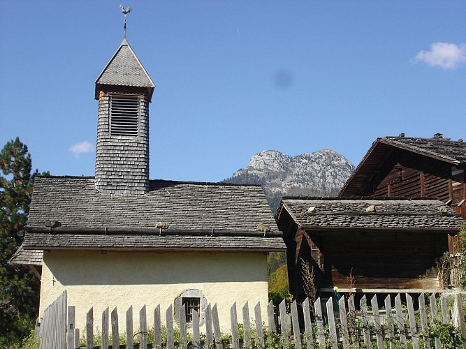 Le Grand-Bornand village by le Nant Robert