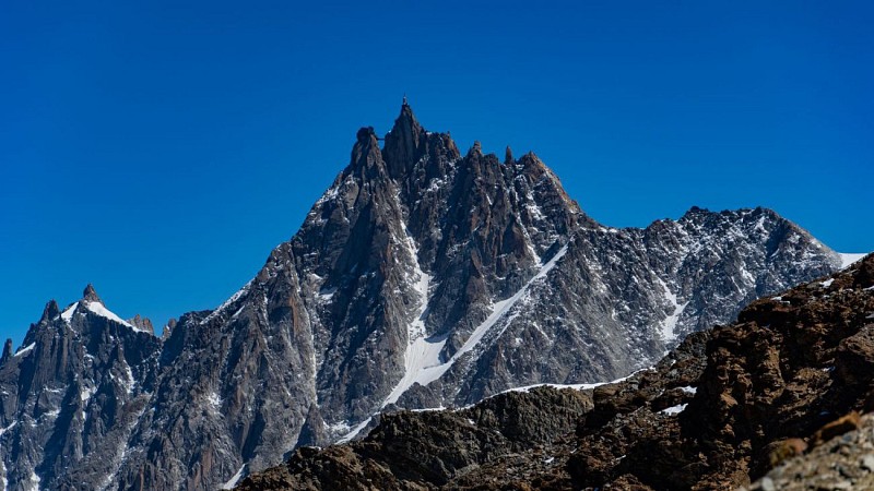 Aiguille du Midi lors de la montée à Tête Rousse