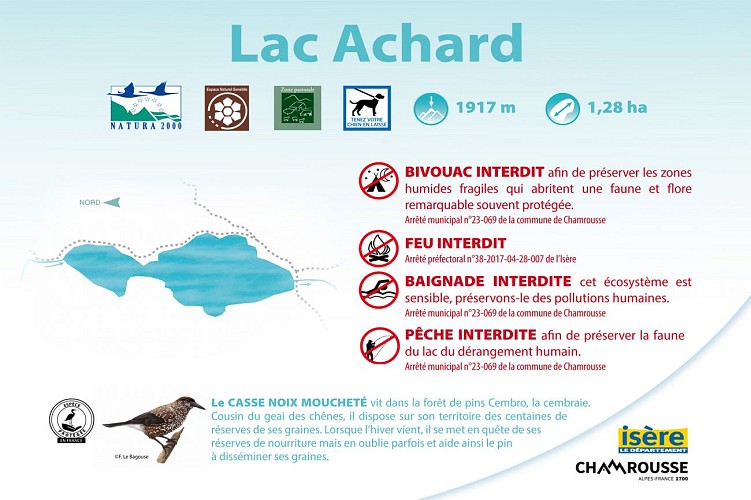 Information été lac Achard Chamrousse