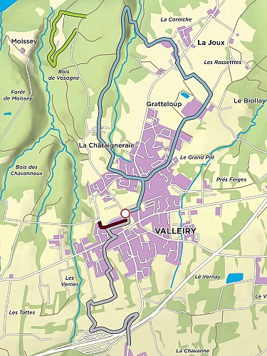 Ruta de senderismo azul : Valleiry - La Joux