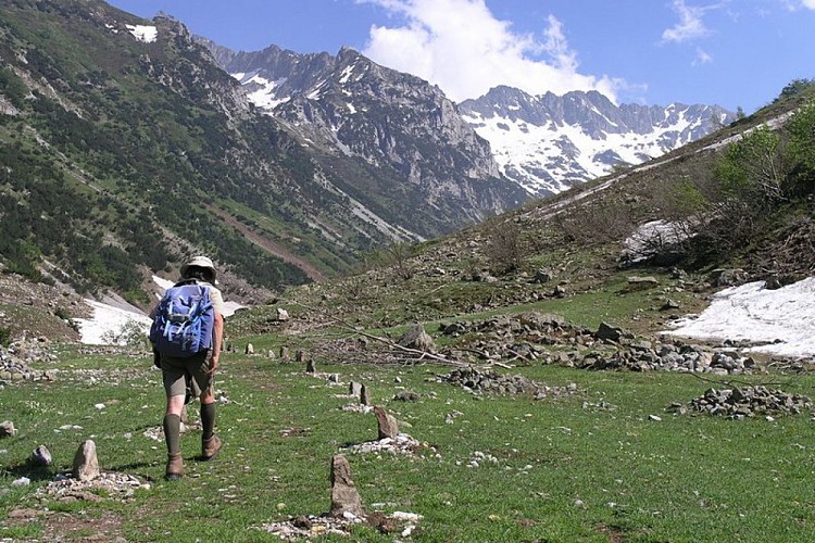 L'ampia mulattiera che conduce al Gias dell'Adreit