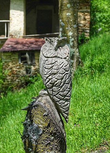 Allocco scolpito a Tetti Fenera