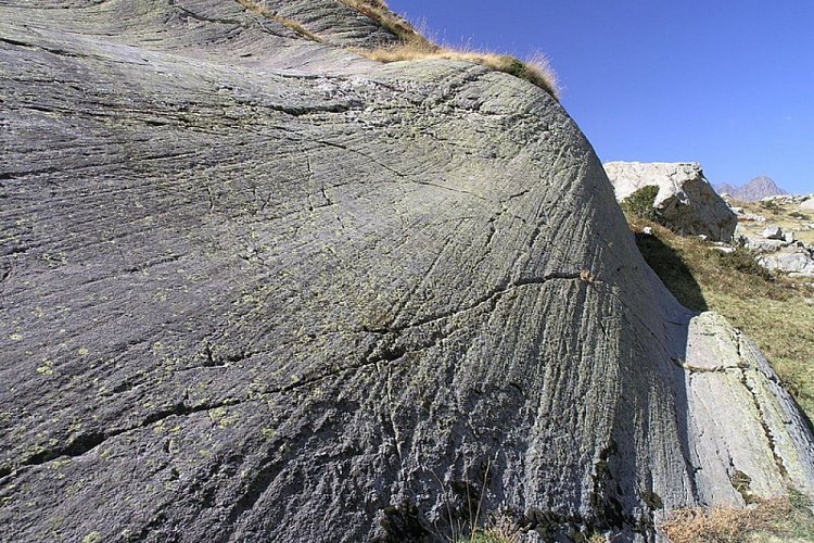 Le rocce montonate, uno dei segni più evidenti della presenza dei ghiacciai in epoche passate