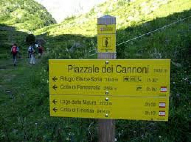 Cartello al Piazzale dei Cannoni