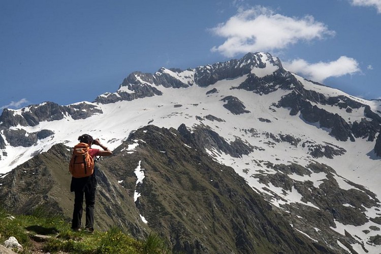 Il Monte Gelas dal sentiero per il Colle di Fenestrelle