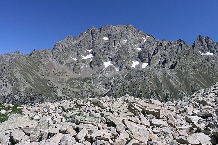 Il Massiccio dell'Argentera dai pressi del Lago sottano di Fremamorta