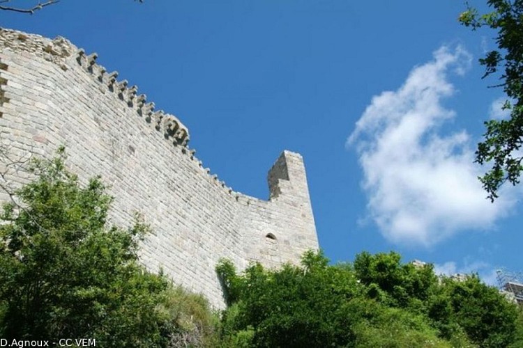 Le Chateau de Ventadour, vestiges des machicoulis