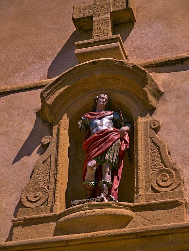 Détail de l'église de Malroy