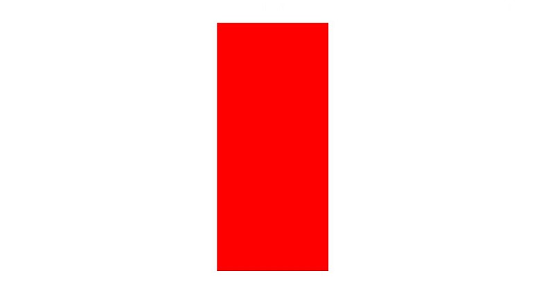 Balise rectangle vertical rouge