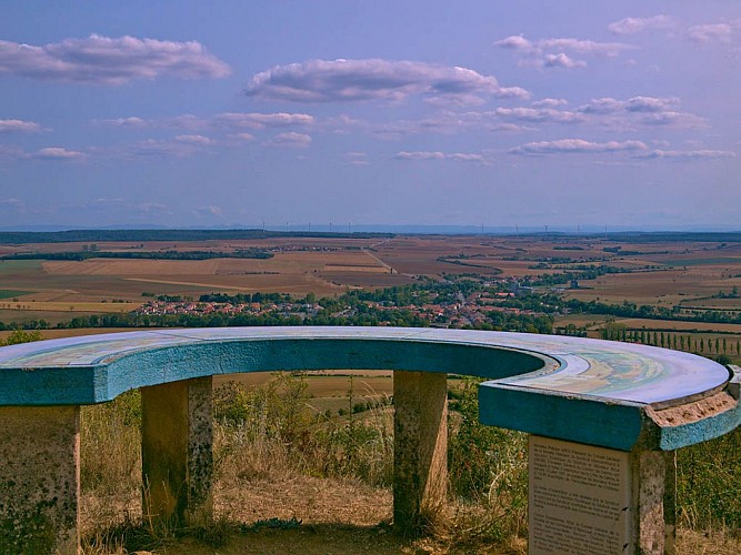 Table d'orientation vers le sud, Côte de Delme